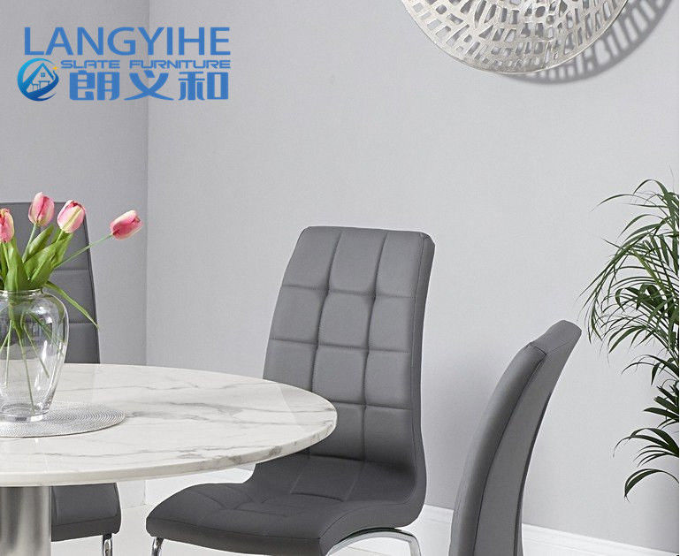 আরামদায়ক Upholstered Odm বৃত্তাকার মার্বেল ডাইনিং সেট